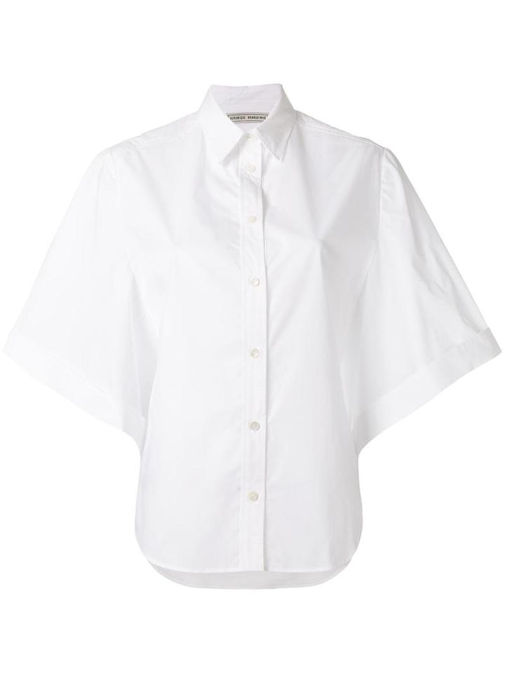 Veronique Branquinho Flared Sleeve Shirt, Women's, Size: 40, White, Cotton