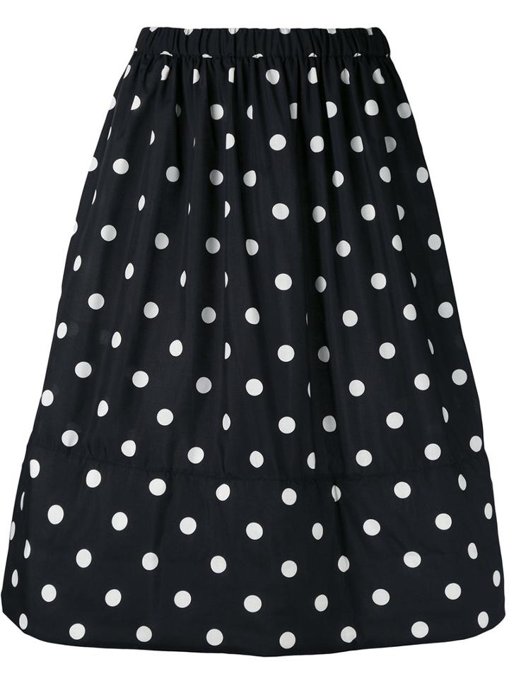 Comme Des Garçons - Polka Dots A-line Skirt - Women - Polyester - S, Black, Polyester
