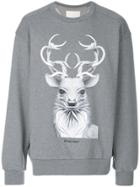 Juun.j Printed Loose Fit Sweatshirt - Grey