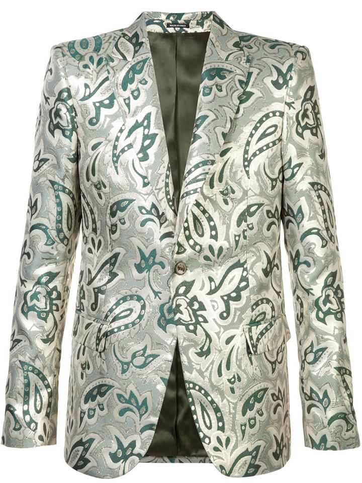 Alexander Mcqueen Blazer Jacket, Men's, Size: 58, Green, Polyester/silk/viscose