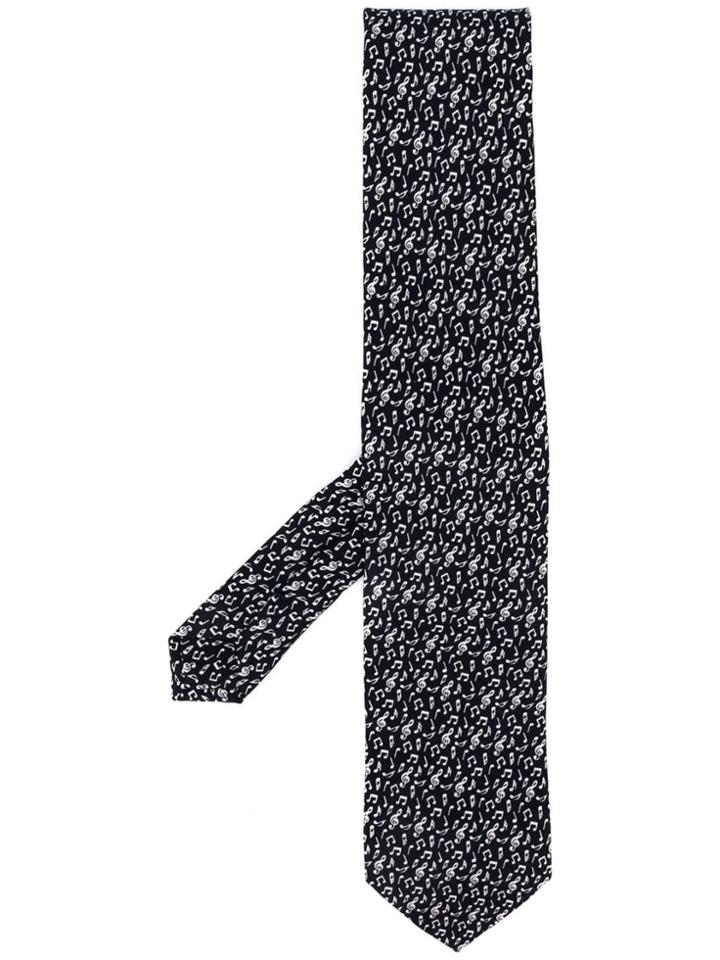 Fefè Musical Note Print Tie - Blue