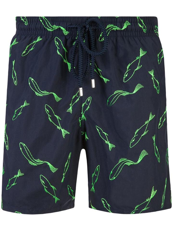 Vilebrequin Embroidered Fish Swim Shorts - Blue