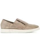 Del Carlo Snake-effect Sneakers - Nude & Neutrals