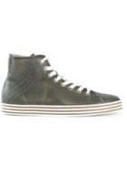 Hogan Rebel Hi-top Stripes Trainers - Green