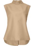 Marni High Neck Top, Women's, Size: 40, Nude/neutrals, Cotton