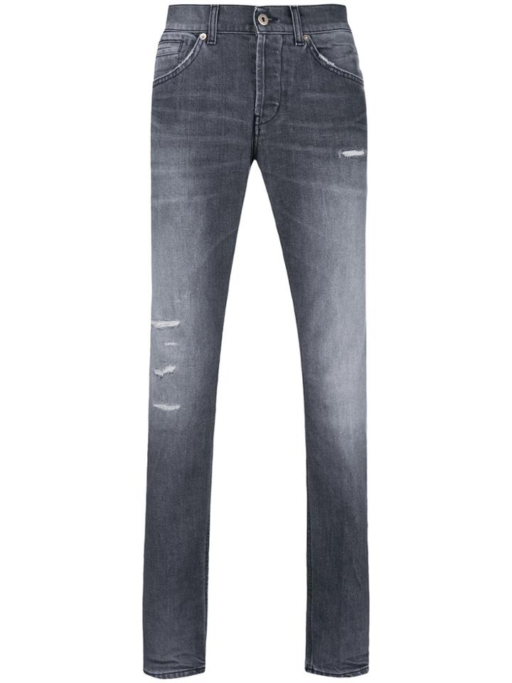 Dondup Washed Down Distressed Jeans - Grey