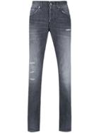 Dondup Washed Down Distressed Jeans - Grey