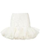 Brognano Lace Tulle Skirt - White