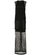 Vera Wang - Sleeveless Gown - Women - Silk/cotton/nylon - 6, Black, Silk/cotton/nylon