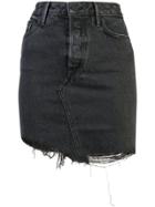 Grlfrnd Distressed Effect Skirt - Black