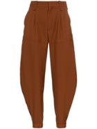 Chloé Tapered Wool Trousers - Brown