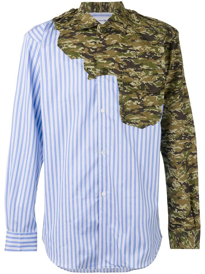 Comme Des Garçons Shirt - Multi-print Patchwork Shirt - Men - Cotton - S, Blue, Cotton