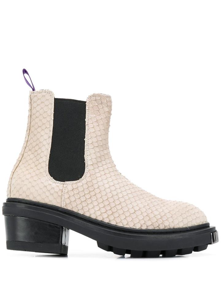 Eytys Snakeskin-effect Boots - Neutrals