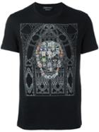 Alexander Mcqueen Skull Print T-shirt, Men's, Size: Medium, Black, Cotton
