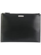 Saint Laurent Ridged Clutch - Black