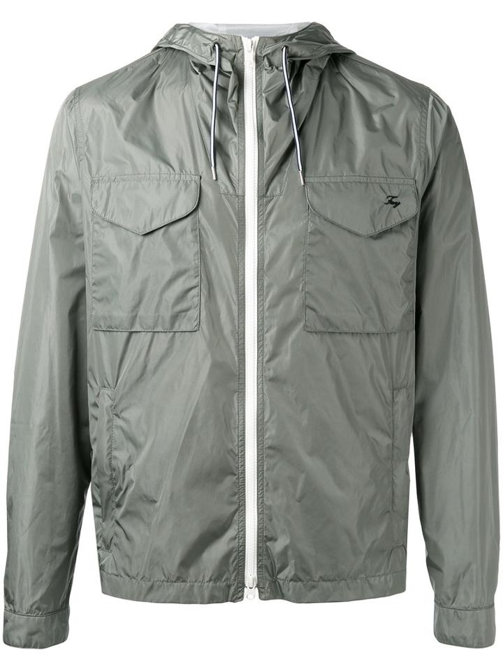 Fay Hooded Anorak Jacket, Men's, Size: Xl, Green, Polyamide