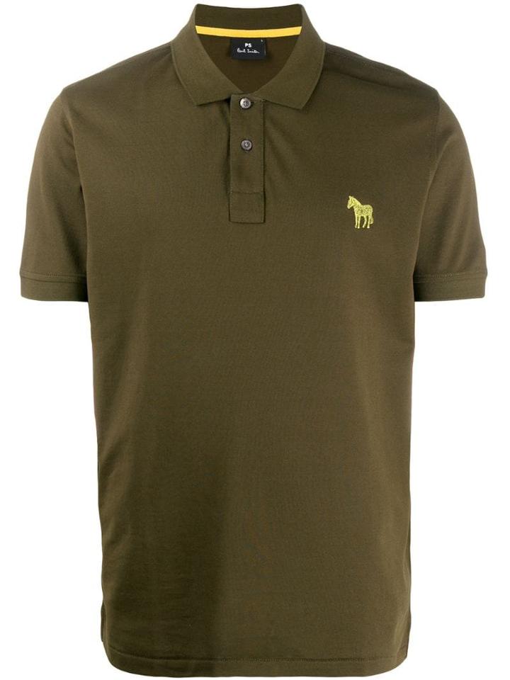 Ps Paul Smith Zebra Embroidery Polo Shirt - Green
