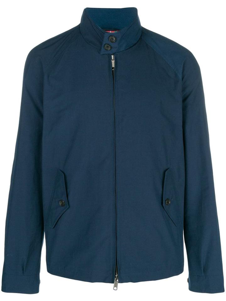 Engineered Garments Mock Neck Zip Front Jacket - Blue