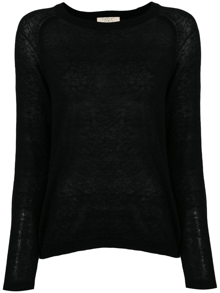 Diega Curved Hem Jumper - Black