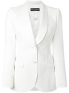 Classic Blazer, Women's, Size: 40, White, Polyamide/spandex/elastane/wool/silk, Dolce & Gabbana