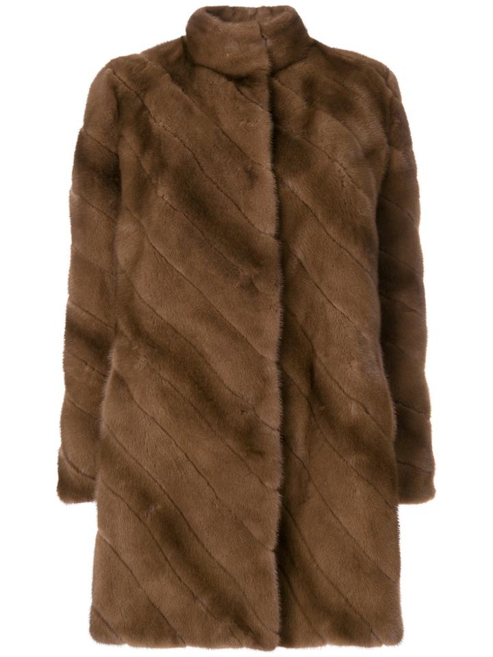 Liska Oversized Coat - Brown