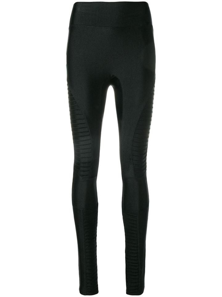 Versus Skinny-fit Biker Leggings - Black