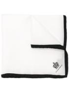Dolce & Gabbana Crown Print Pocket Square, White, Silk