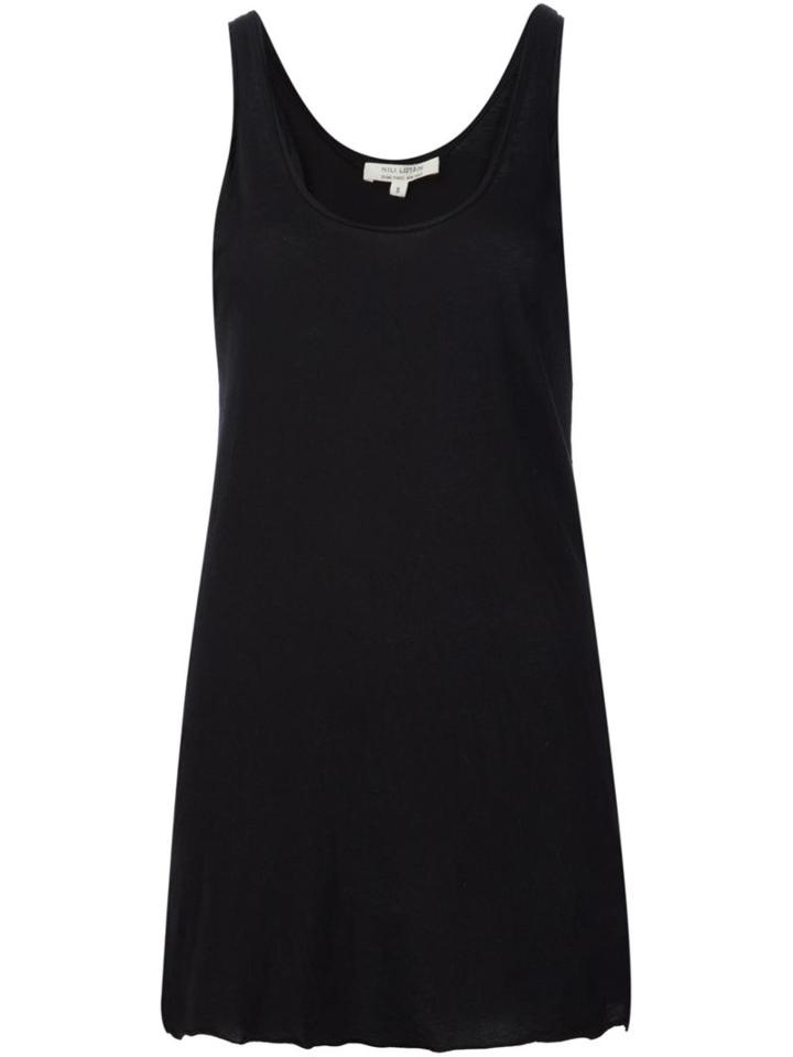 Nili Lotan Raw Hem Tank Top, Women's, Size: S, Black, Cotton