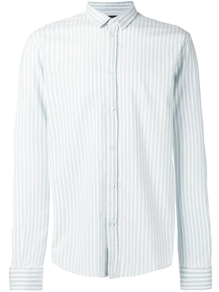 Iro Striped Denim Shirt, Men's, Size: Medium, Blue, Cotton/modal