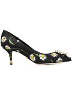 Dolce & Gabbana Daisy Print Embellished Pumps