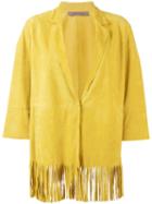 Simonetta Ravizza - Irene Fringed Jacket - Women - Suede - 40, Yellow/orange, Suede