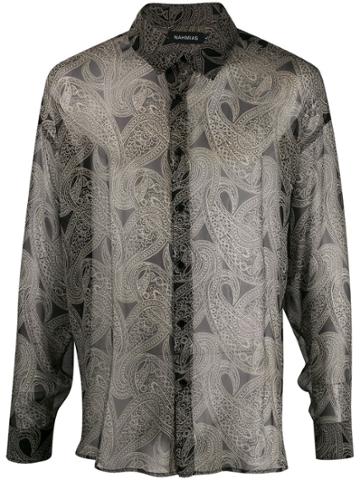 Nahmias Paisley Print Shirt - Black