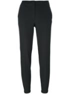 Fabiana Filippi Slim Fit Cropped Trousers, Women's, Size: 42, Black, Spandex/elastane/polyester/cotton