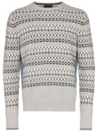 Prada Jacquard Knitted Sweater - Grey