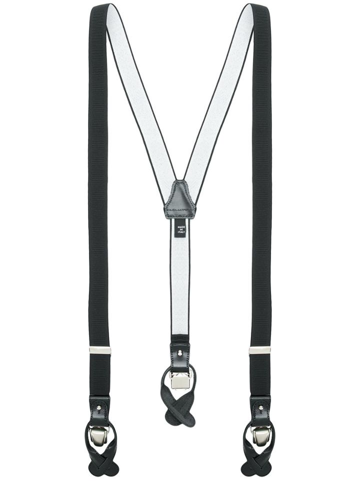 Tagliatore Ribbed Braces - Black