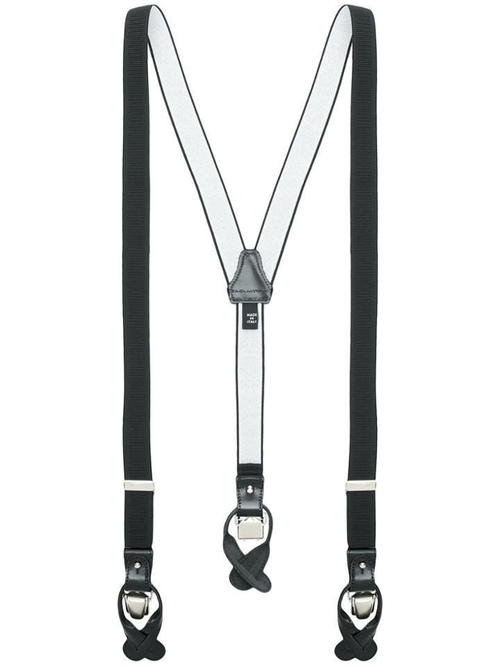 Tagliatore Ribbed Braces - Black