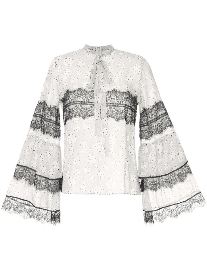 Giambattista Valli Dotted Print Blouse - White
