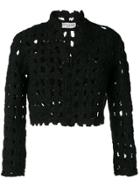 Sonia Rykiel Cropped Knit Jacket - Black
