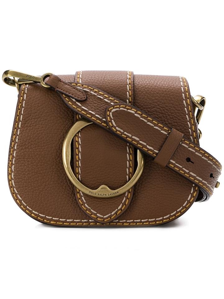 Polo Ralph Lauren Buckled Saddle Bag - Brown