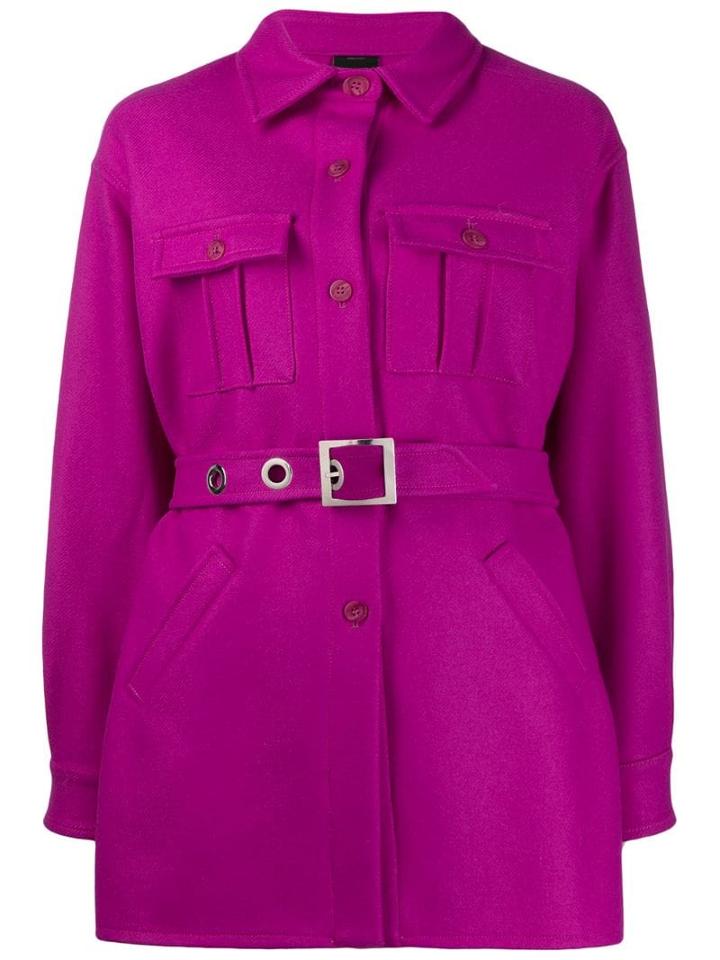 Pinko Belted Shirt Coat