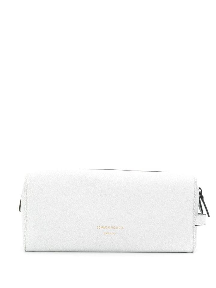 Common Projects Top Zip Clutch Bag - White