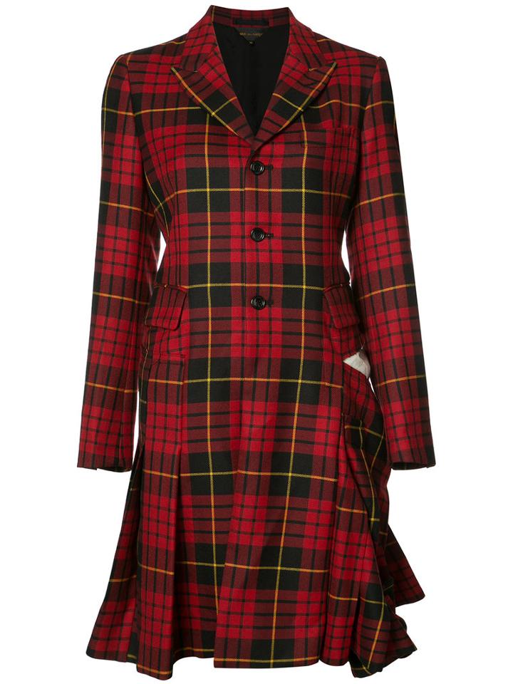 Comme Des Garçons Ripped Side Panel Coat, Women's, Size: Medium, Red, Cupro/wool