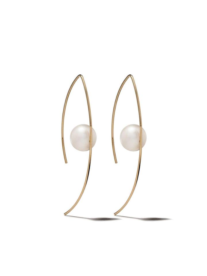 Mizuki 14kt Yellow Gold Sea Of Beauty Floating White Pearl Open