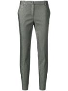 Kiltie Fitted Tailored Trousers - Grey