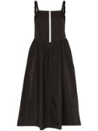 Sandy Liang Zip-up Front Strappy Midi Dress - Black
