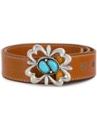 Alanui Embellished Buckle Belt - Brown