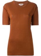 Isabel Marant Étoile - 'keiran' T-shirt - Women - Linen/flax - M, Yellow/orange, Linen/flax
