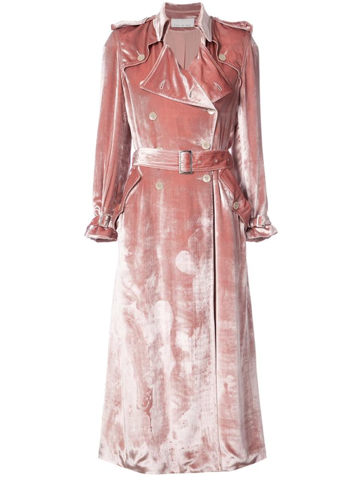 Fleur Du Mal Metallic Trench Coat - Pink & Purple