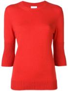 Barrie Classic Cashmere Sweater - Red