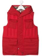Burberry Kids Down Puffer Gilet - Red